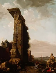Capriccio-näkymä Välimeren satamaan, 1600-luku
